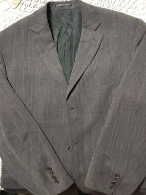 Barneys New York Gray Pinstripe Suit Blazer